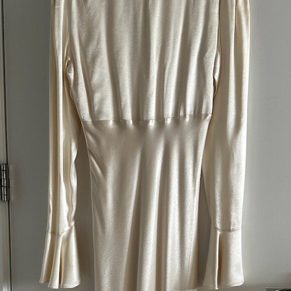 Shona Joy La Lune Frill Cuff Bias Midi Dress - Cream - Picture 6 of 6